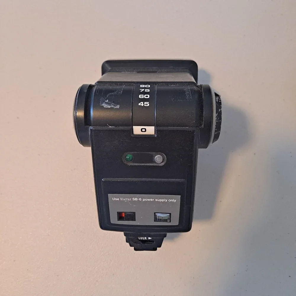 Camera Len Flash Pentax AF200T Vivitar Zoom Thyristor 285 GE Light Meter Vintage